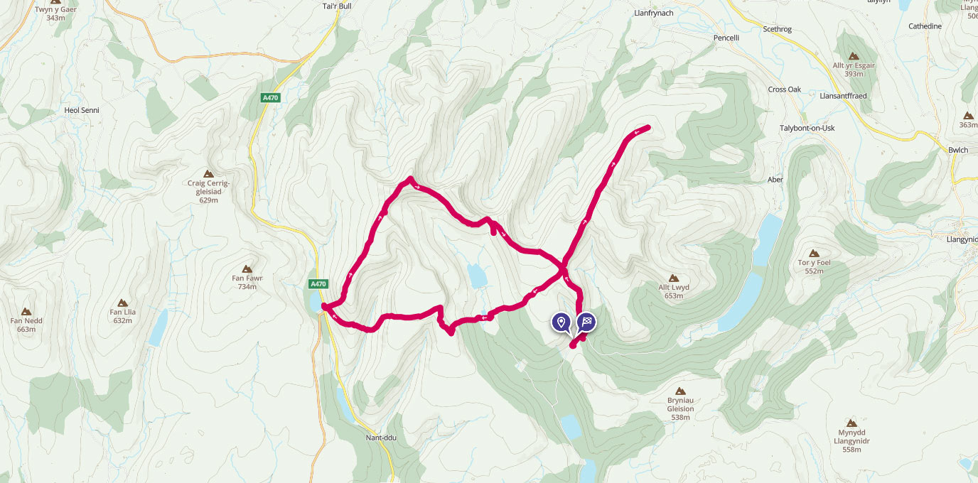 Brecon Special Forces route map