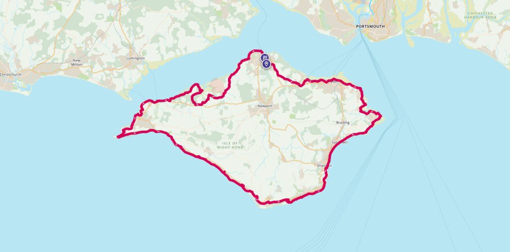 The Isle of Wight Coastal Path Route